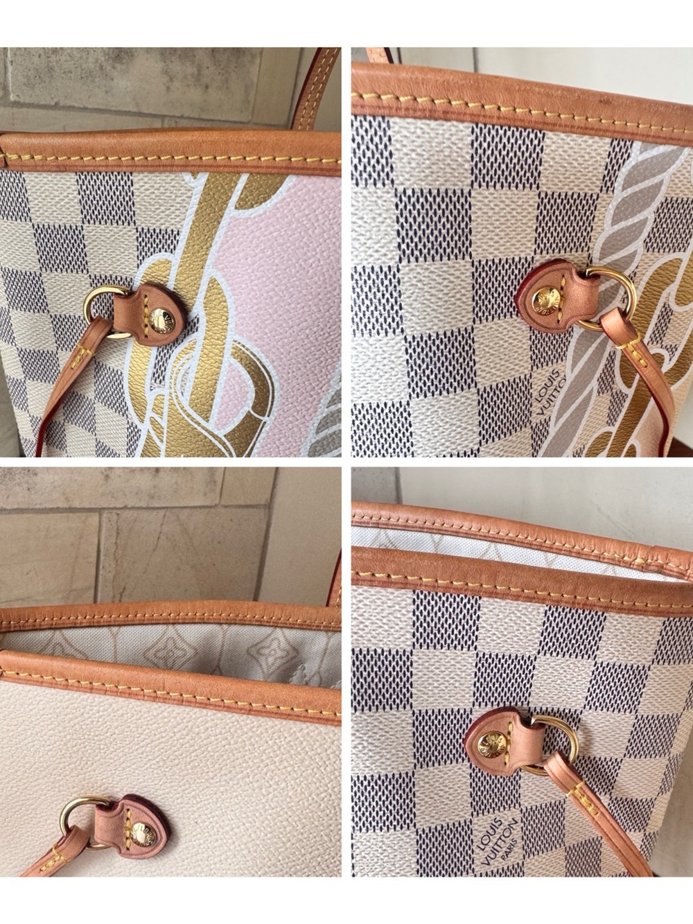 💛STUNNING💛LOUIS VUITTON NEVERFULL MM DAMIER AZUR NAUTICAL - Picture 8 of 16